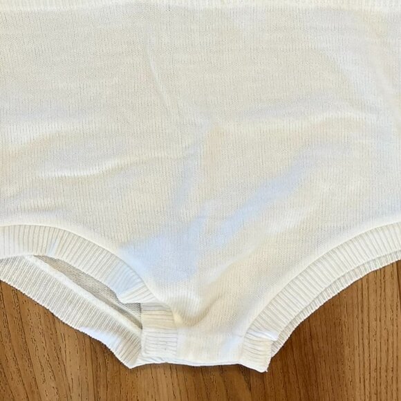 Vintage Retro Baby Soft Knit 2-Piece Embroider Romper Set Sz 12Months - Picture 5 of 10